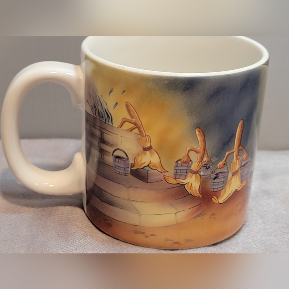 Vintage Disney Fantasia Mickey Mouse Sorcerers Apprentice Coffee Mug Japan Magic - Picture 2 of 13